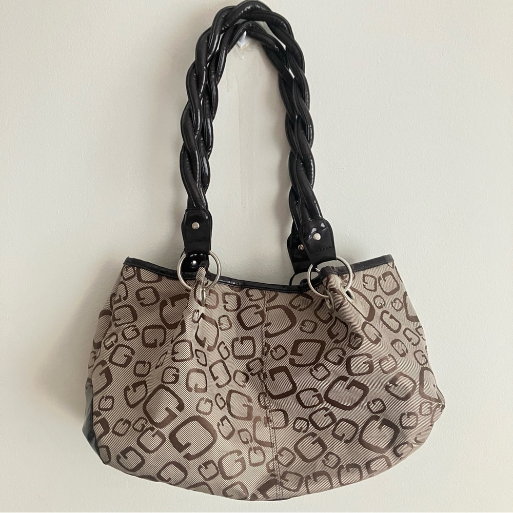 Chocolate Brown and Tan Women's Handbag